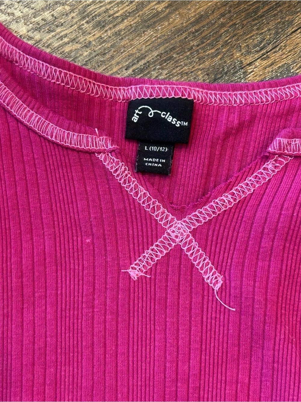 art class Raspberry Pink Ribbed Long Sleeve Tee - Picture 3 of 6